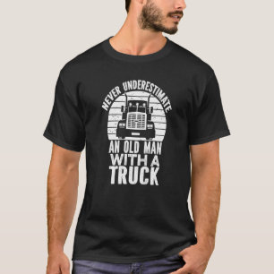 Mens Retro Truck Driver Big Rig Trucking Vintag O T-Shirt