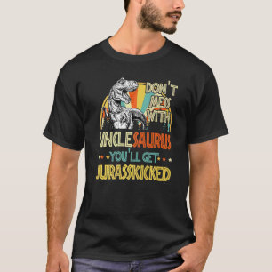 Mens Retro Unclesaurus Dinosaur Rex Vintager Vater T-Shirt