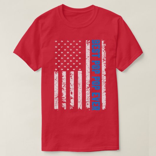 Mens Retro US Bester Pop Pop je 4. Juli Vater T-Shirt (Design vorne)