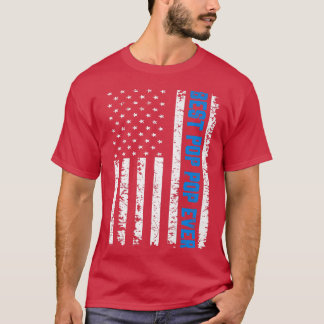 Mens Retro US Bester Pop Pop je 4. Juli Vater T-Shirt