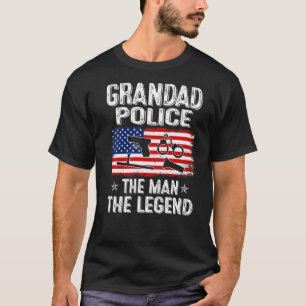 Mens Retro US Flag Vatertag Großarmee Polizei die T-Shirt