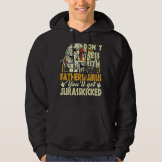 Mens Retro Vater Rex Saurus Vatertag Hoodie