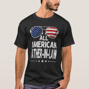 Mens Retro Vatertag ganz amerikanischer Vater im J T-Shirt