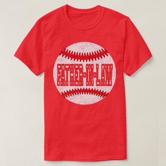 Mens Retro Vatertag Softball VaterInLaw & Bas T-Shirt (Design vorne)