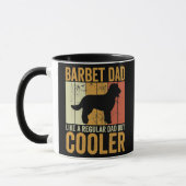 Mens Retro Vathers Day Barbet Vater Hundebesitzer  Tasse (Links)