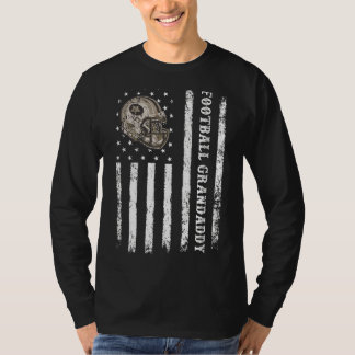 Mens Retro Vintag American Flag Football Grand T-Shirt