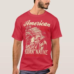 Mens Retro Vintag American Motorrad Inder für T-Shirt