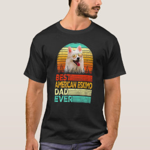 Mens Retro Vintag Best American Eskimo Vater Ever  T-Shirt