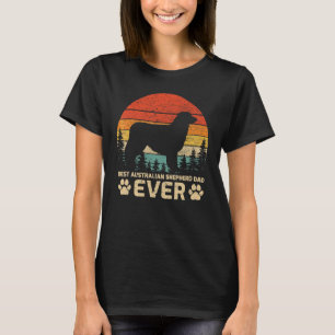 Mens Retro Vintag Best Australian Shepherd Vater E T-Shirt