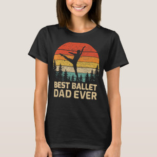 Mens Retro Vintag Best Ballet Vater je Vater D T-Shirt