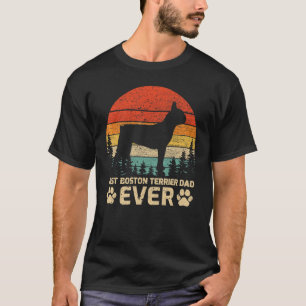 Mens Retro Vintag Best Boston Terrier Vater Ever F T-Shirt