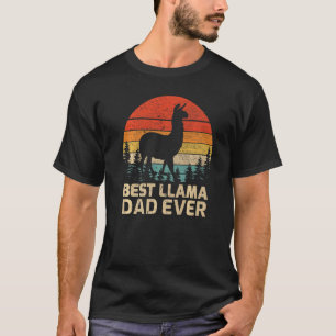 Mens Retro Vintag Best Llama Vater Ever Vatertag D T-Shirt