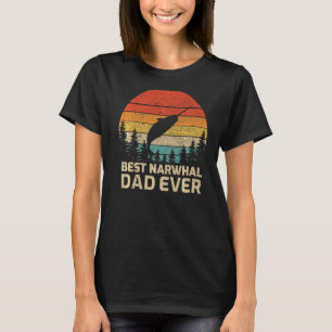 Mens Retro Vintag Best Narwhal Vater Ever Father T-Shirt