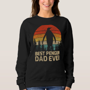 Mens Retro Vintag Best Pinguin Vater je Vater Sweatshirt