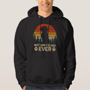 Mens Retro Vintag Best Shih Tzu Vater je Vater Hoodie