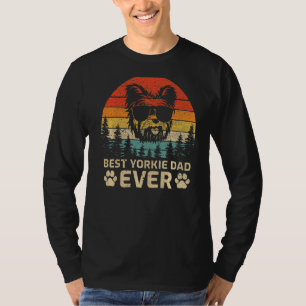 Mens Retro Vintag Best Yorkie Vater je Vater D T-Shirt