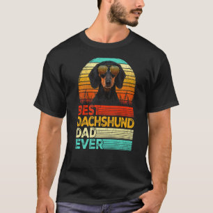 Mens Retro Vintag Beste Dackel Vater je Väter T-Shirt