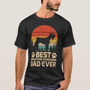 Mens Retro Vintag Beste Miniatur Vater Schnauzer E T-Shirt