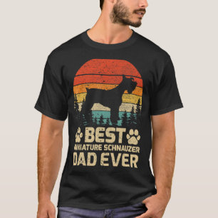 Mens Retro Vintag Beste Miniatur Vater Schnauzer E T-Shirt