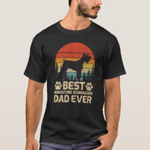 Mens Retro Vintag Beste Miniatur Vater Schnauzer E T-Shirt
