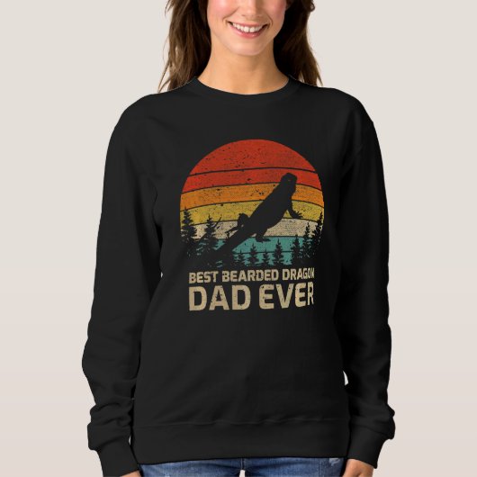 Mens Retro Vintag bester barteter DrachenVater je Sweatshirt (Vorderseite)