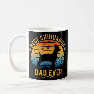 Mens Retro Vintag Bester Chihuahua Vater je Kaffeetasse