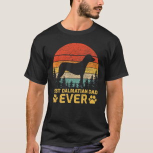 Mens Retro Vintag Bester Dalmatiner Vater je Vater T-Shirt