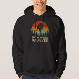 Mens Retro Vintag Bester Kickboxing Vater je Vater Hoodie