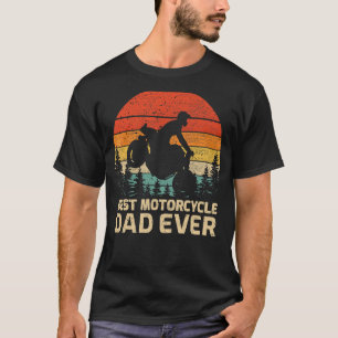 Mens Retro Vintag Bester Motorrad-Vater je Vater T-Shirt
