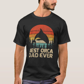 Mens Retro Vintag Bester Orca Vater je Vater Tag T-Shirt