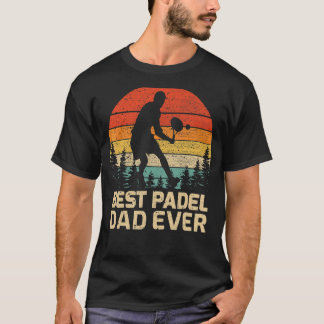 Mens Retro Vintag Bester Padel Vater je Vater's Da T-Shirt