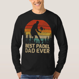Mens Retro Vintag Bester Padel Vater je Vater's Da T-Shirt