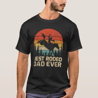 Mens Retro Vintag Bester Rodeo Vater je Vater s Da T-Shirt