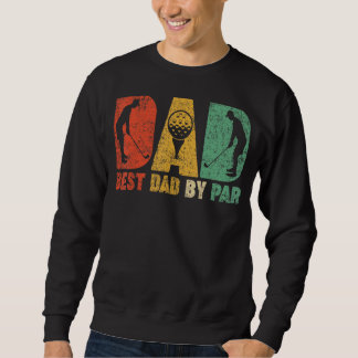Mens Retro Vintag Bester Vater Par Golf Golfer Vat Sweatshirt