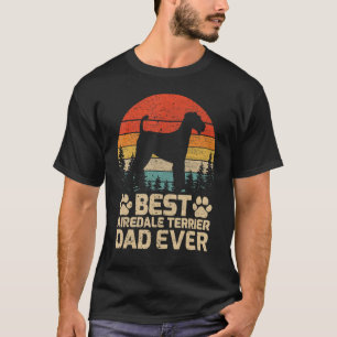 Mens Retro Vintag Bestes Gericht Airedale Vater T-Shirt