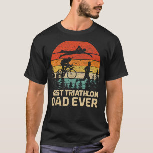Mens Retro Vintag Bestes Triathlon Vater je Vater' T-Shirt