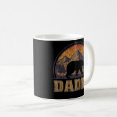 Mens Retro Vintag Daddy Bären Camping Vaterschaft Kaffeetasse (VorderseiteRechts)