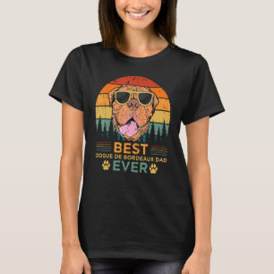 Mens Retro Vintag Sunset Best Dogge De Bordeaux D T-Shirt