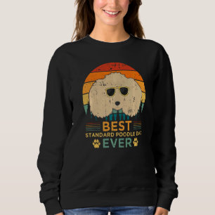Mens Retro Vintag Sunset Best Standard Poodle Vate Sweatshirt