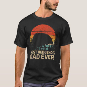 Mens Retro Vintage Bester Igel-Vater Aller Zeiten T-Shirt