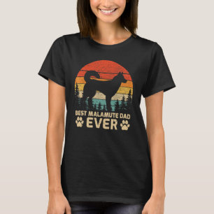 Mens Retro Vintage Bester Malamute Dad Ever Vaters T-Shirt
