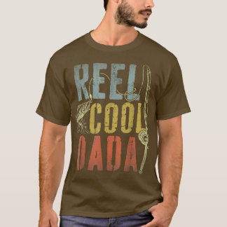 Mens Retro Vintage Reel Cool Dada Fishing Fathers T-Shirt