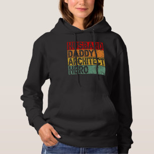 Mens Retro Vintagen Ehemänner Daddy Architecture F Hoodie