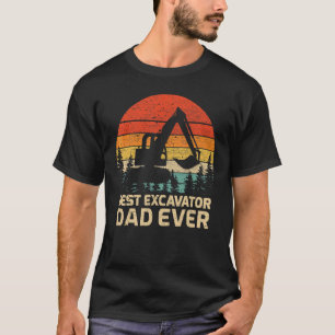 Mens Retro Vintager bester Bagger Vater je Vater' T-Shirt