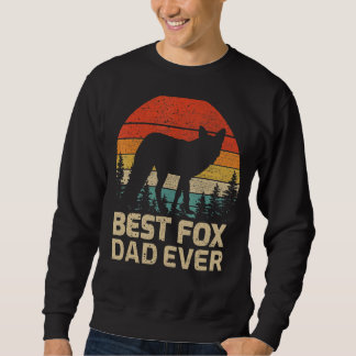Mens Retro Vintager bester Fox-Vater je Vatertag Sweatshirt