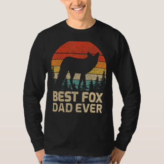 Mens Retro Vintager bester Fox-Vater je Vatertag T-Shirt
