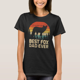 Mens Retro Vintager bester Fox-Vater je Vatertag T-Shirt