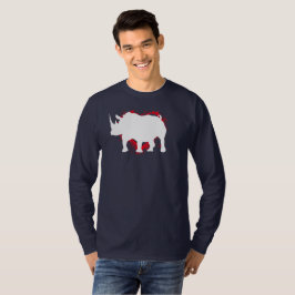 Mens Rhino Langarm-Shirt T-Shirt