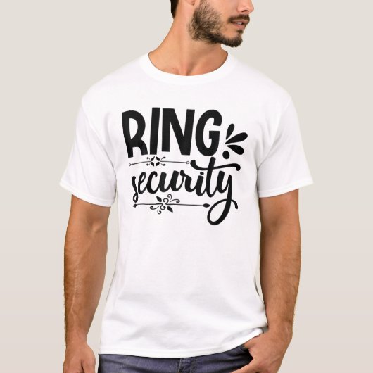Mens Ring Security Verlobung Hochzeitsstimmung T-Shirt (Vorderseite)
