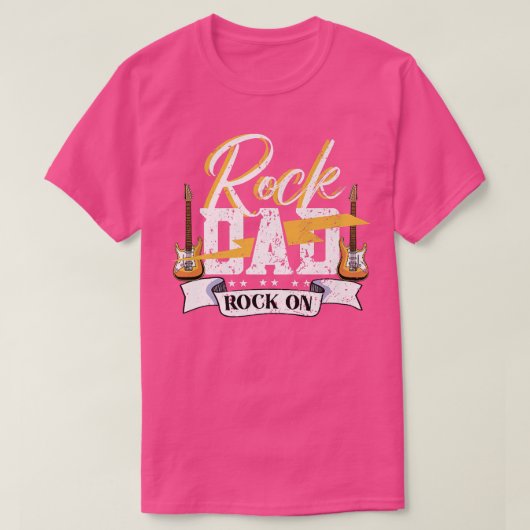 Mens Rock DadElectronic Rock Guitar 896 T-Shirt (Design vorne)